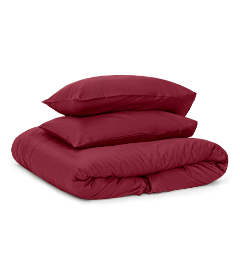 Pościel satyna bawełniana PREMIUM „Maroon“. Pościel Satynowa Premium
