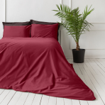 Pościel satyna bawełniana PREMIUM „Maroon“. Pościel Satynowa Premium, 140x200 cm, 200x200 cm, 200x220 cm, 220x240 cm