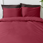 Pościel satyna bawełniana PREMIUM „Maroon“. Pościel Satynowa Premium, 140x200 cm, 200x200 cm, 200x220 cm, 220x240 cm