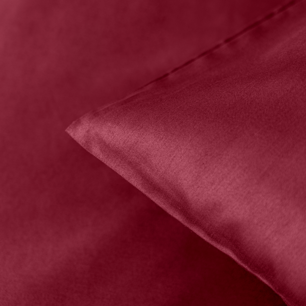 Pościel satyna bawełniana PREMIUM „Maroon“. Pościel Satynowa Premium, 140x200 cm, 200x200 cm, 200x220 cm, 220x240 cm