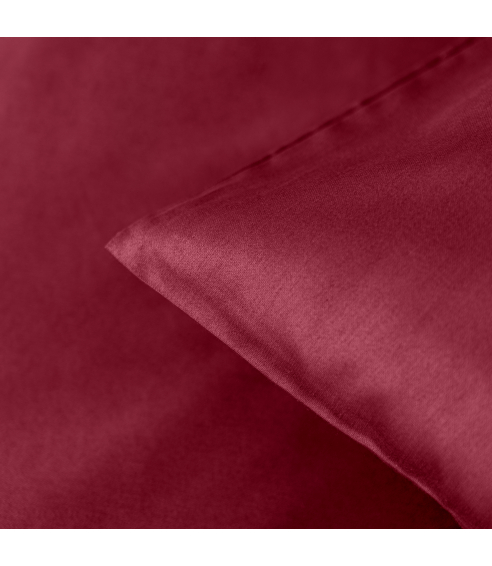 Pościel satyna bawełniana PREMIUM „Maroon“. Pościel Satynowa Premium