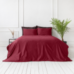Pościel satyna bawełniana PREMIUM „Maroon“. Pościel Satynowa Premium, 140x200 cm, 200x200 cm, 200x220 cm, 220x240 cm