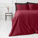 Pościel satyna bawełniana PREMIUM „Maroon“. Pościel Satynowa Premium, 140x200 cm, 200x200 cm, 200x220 cm, 220x240 cm