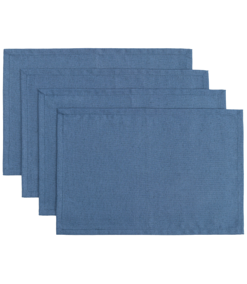 Podkładki na stół „Linen royal blue“ 4 szt.. Lniane obrusy