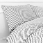 Pościel bawełniana „Grey stripe“. Pościel bawełniana, 140x200 cm