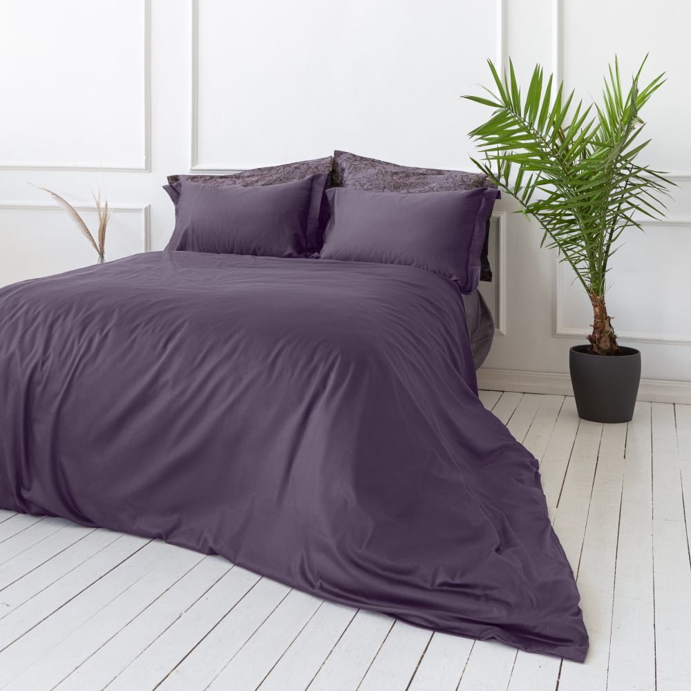 Pościel satyna bawełniana PREMIUM „Mauve“. Pościel Satynowa Premium, 140x200 cm, 160x200 cm, 180x200 cm, 200x200 cm, 200x220 cm, 220x240 cm