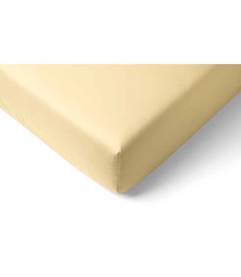 Jersey prześcieradło z gumką „Yellow“. Prześcieradło z gumką 160x200