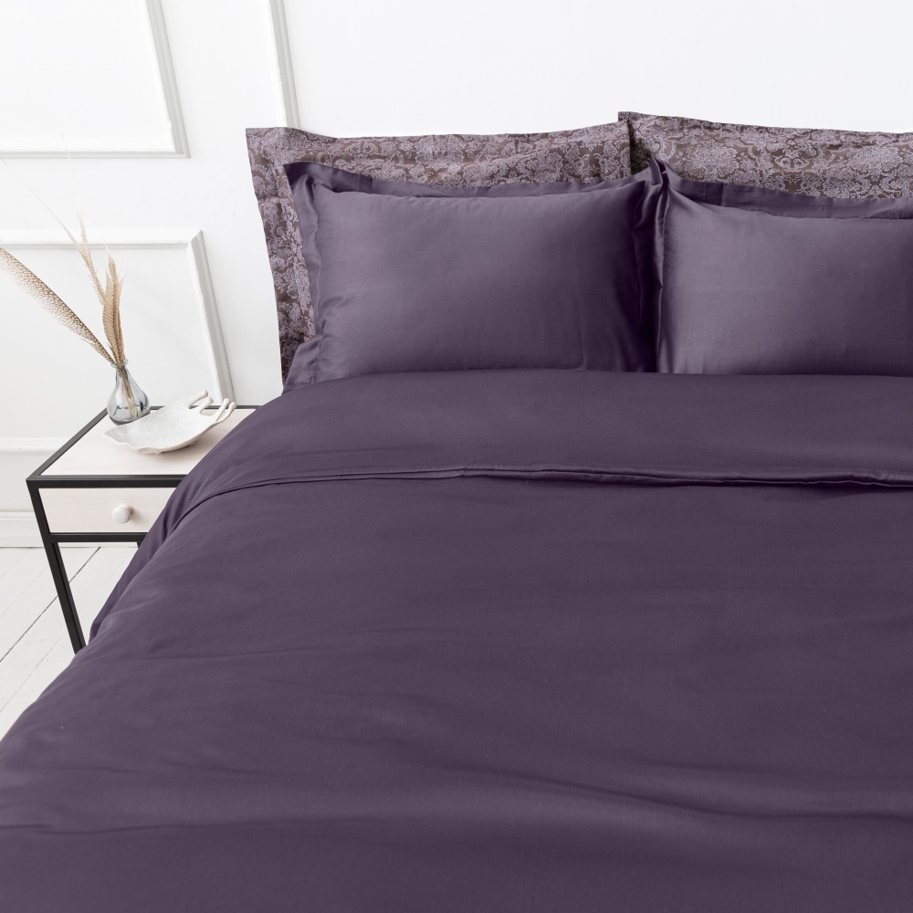 Premium satynowa poszewka na poduszkę "Mauve". Poszewka na poduszkę 50x70