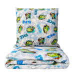 Pościeli dziecięcej "Bath blue". Pościel dla niemowląt, 90x120 cm, 100x135 cm, 100x140 cm, 110x140 cm, 140x200 cm, 150x200 cm