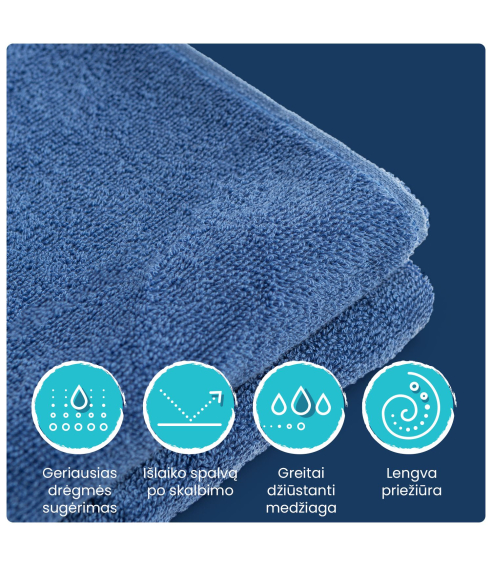 Ręcznik łazienkowy „Dark blue“. Ręczniki
