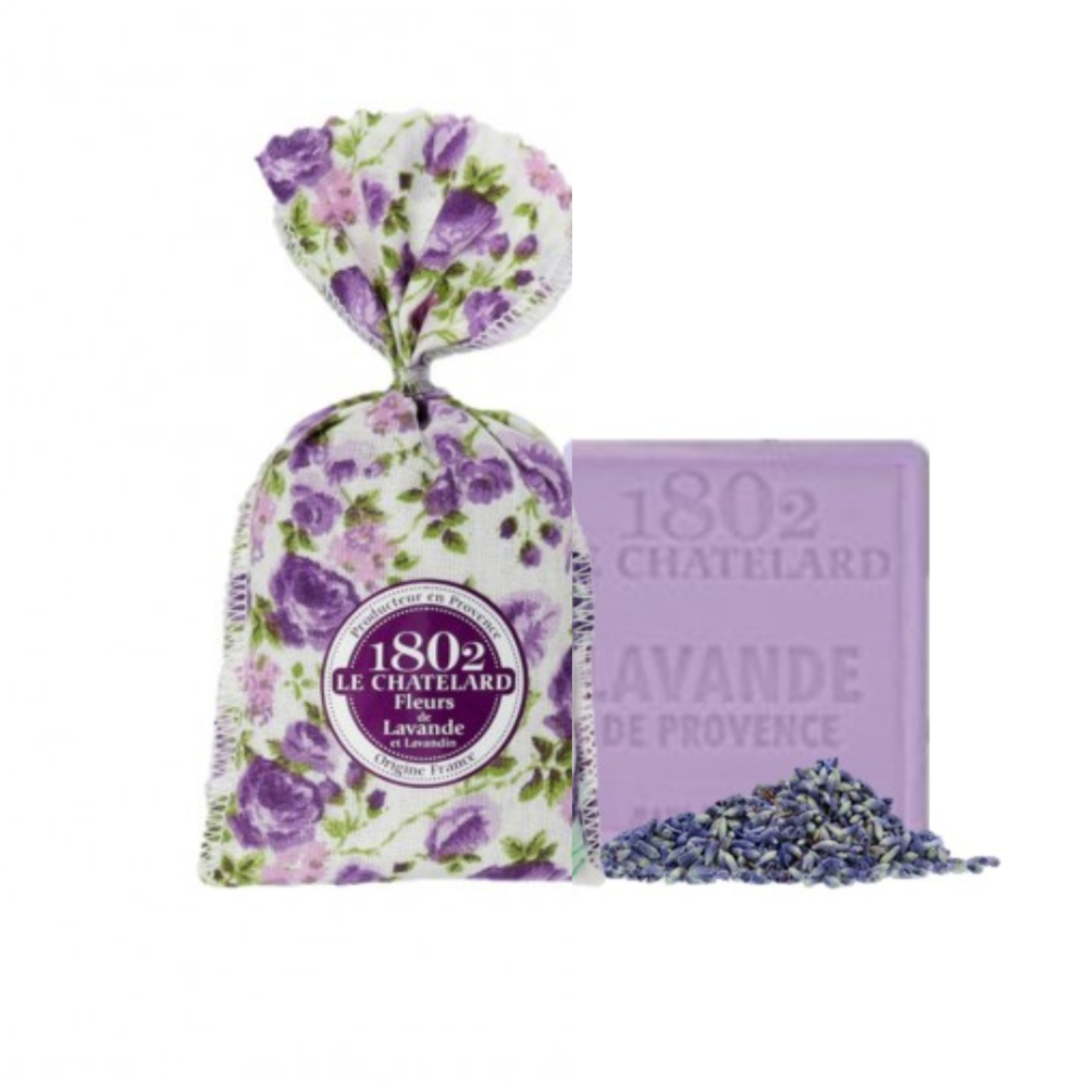 Mydło do twarzy i ciała z lawendą + Aromatyczny woreczek z lawendą "Provence". Zapachy do domu