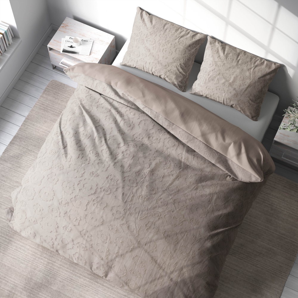 Kora komplet pościeli "Beige Floro". Komplety pościeli 200x220, 200x200 cm, 200x220 cm