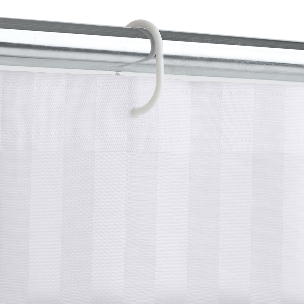 Zasłony łazienkowe „White lines“. Zasłony łazienkowe, 180x180 cm 