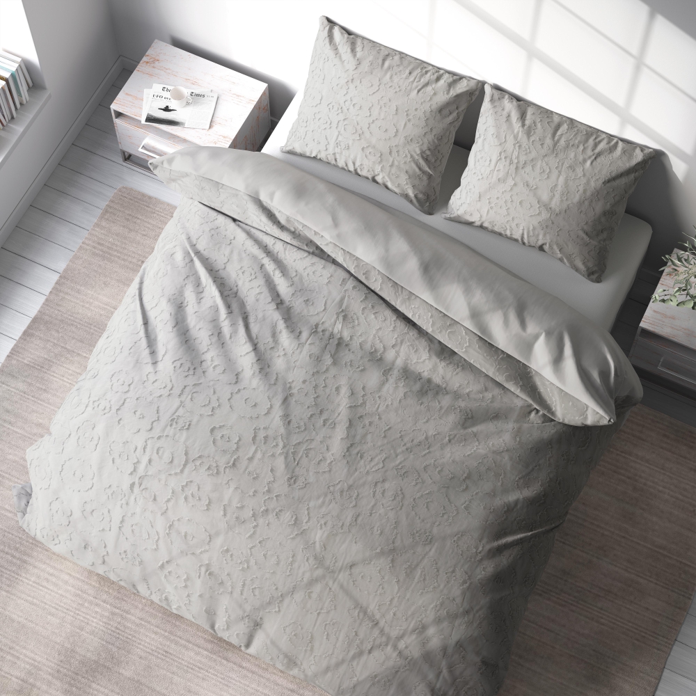 Kora komplet pościeli "Grey Floro". Komplety pościeli 200x200, 200x200 cm, 200x220 cm