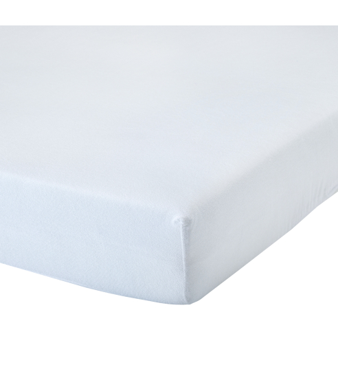 Prześcieradło frotte z gumą „White Terry sheet“. Prześcieradło z gumką 160x200