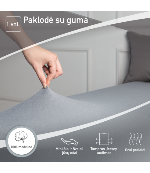 Jersey prześcieradło z gumką „Bordo“. Prześcieradło z gumką 140x200