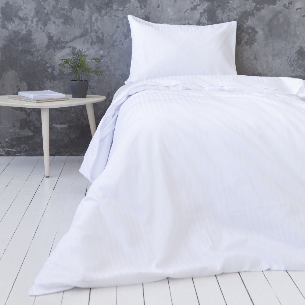 Pościel satyna bawełniana PREMIUM "Stripe 1 cm“. Pościel Satynowa Premium, 140x200 cm