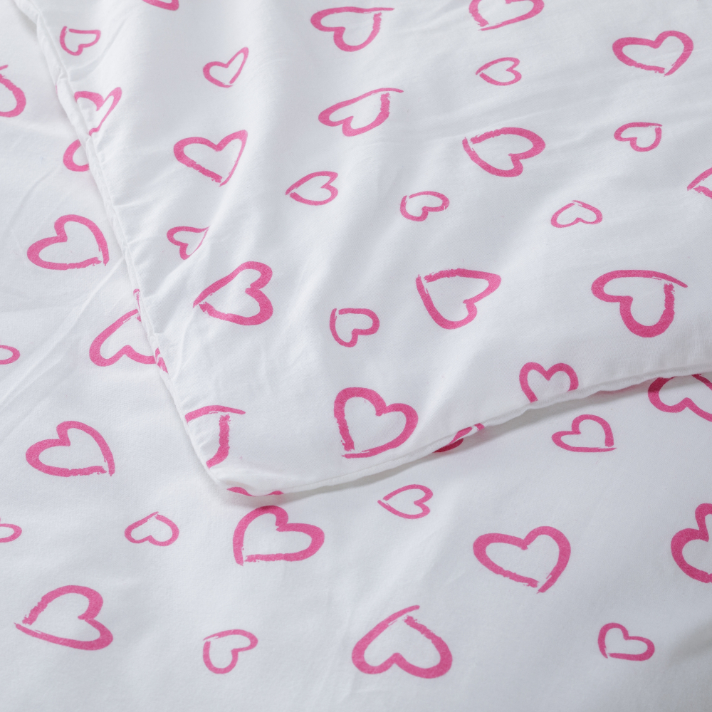 Pościel dziecięca „Pink love“. Pościel dla niemowląt, 90x120 cm, 100x135 cm, 100x140 cm, 110x140 cm