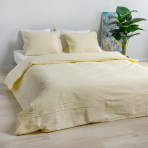 Komplet pościeli z kory  „Kora Yellow'. Pościel bawełniana, 140x200 cm, 200x200 cm, 200x220 cm, 220x240 cm