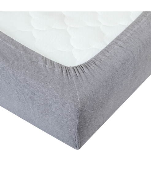 Prześcieradło frotte z gumą „Grey“. Prześcieradło z gumką 90x200