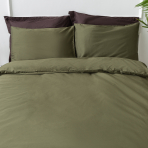 Pościel satyna bawełniana PREMIUM "Moss green“. Pościel Satynowa Premium, 140x200 cm