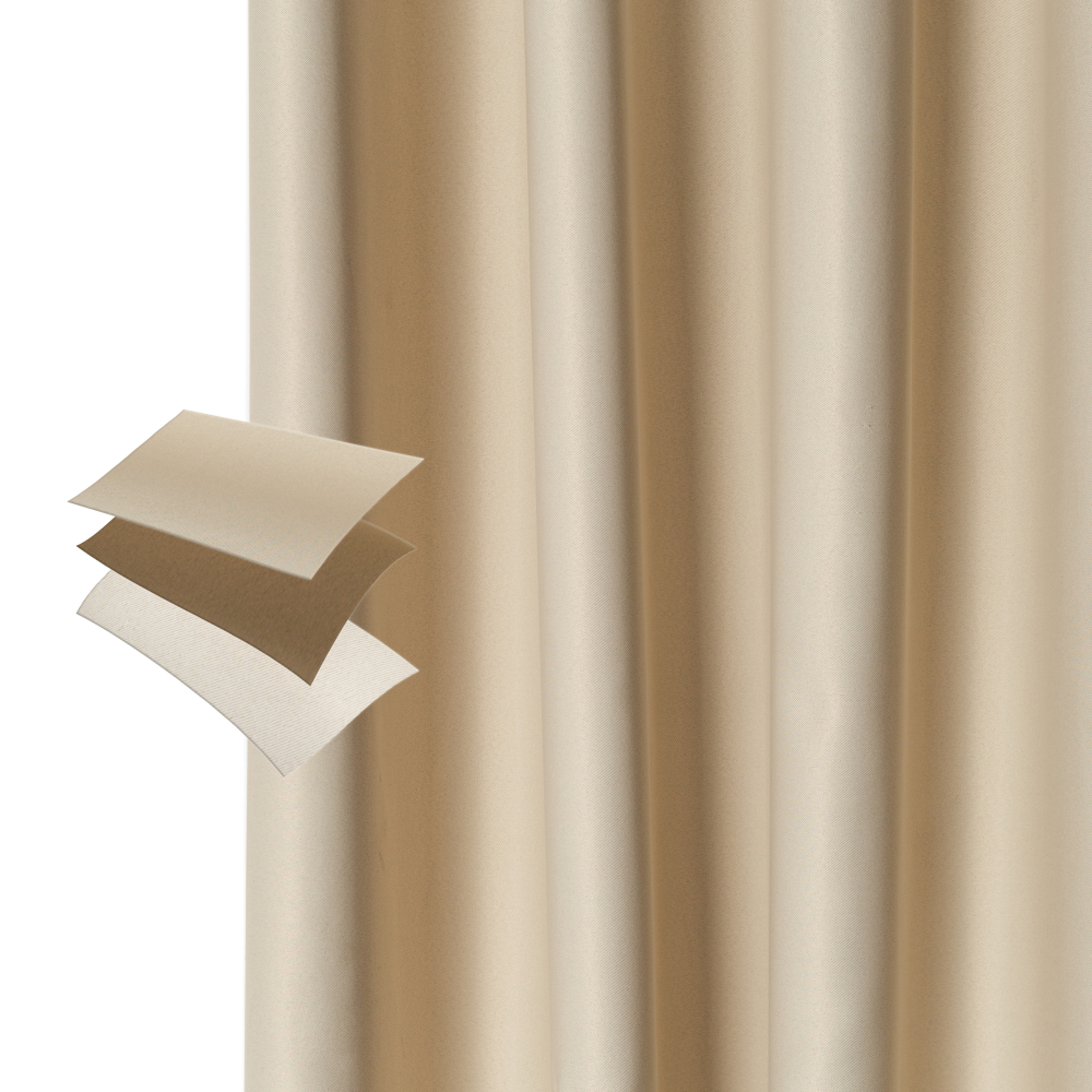 Zasłony nocne "Beige". Zasłony, 106x160 cm, 116x228 cm, 140x250 cm