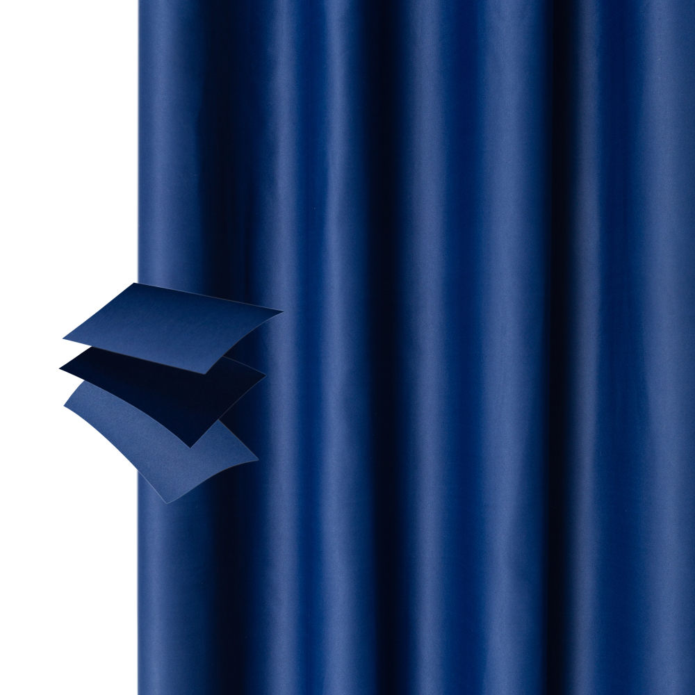 Zasłony nocne "Navy blue". Zasłony, 106x160 cm, 116x228 cm, 140x250 cm