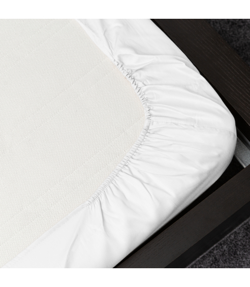 Prześcieradło Satynowe z gumką „Classic White“. Prześcieradła z gumą