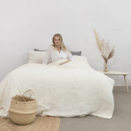 Lniana pościel "Linen white". Pościel Lniana, 140x200 cm, 200x200 cm, 200x220 cm, 220x240 cm