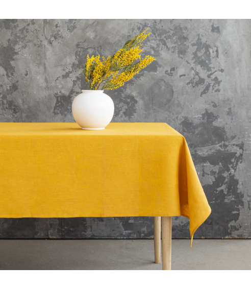 Obrus „Linen yellow”. Lniane obrusy