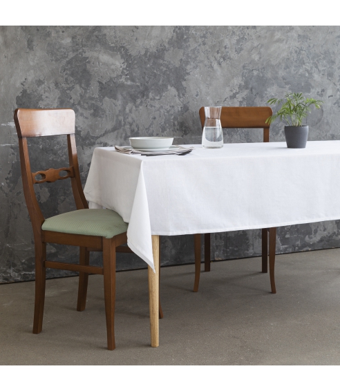 Obrus „Linen white“. Lniane obrusy