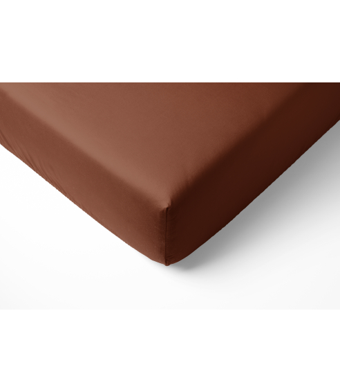 Jersey prześcieradło z gumką „Brown“. Prześcieradło z gumką 140x200