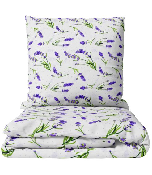 Pościel dwuosobowa „Lavender Breeze“. Pościel bawełniana