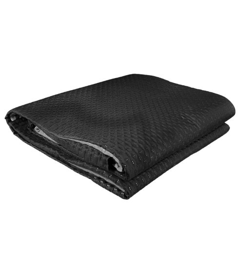 Narzuta „Black trapuntino Bedspread“. Pledy