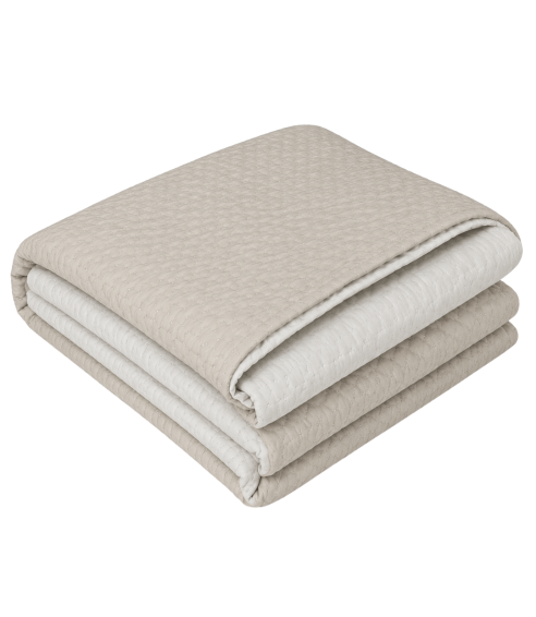 Narzuta „Cream trapuntino Bedspread“. Pledy