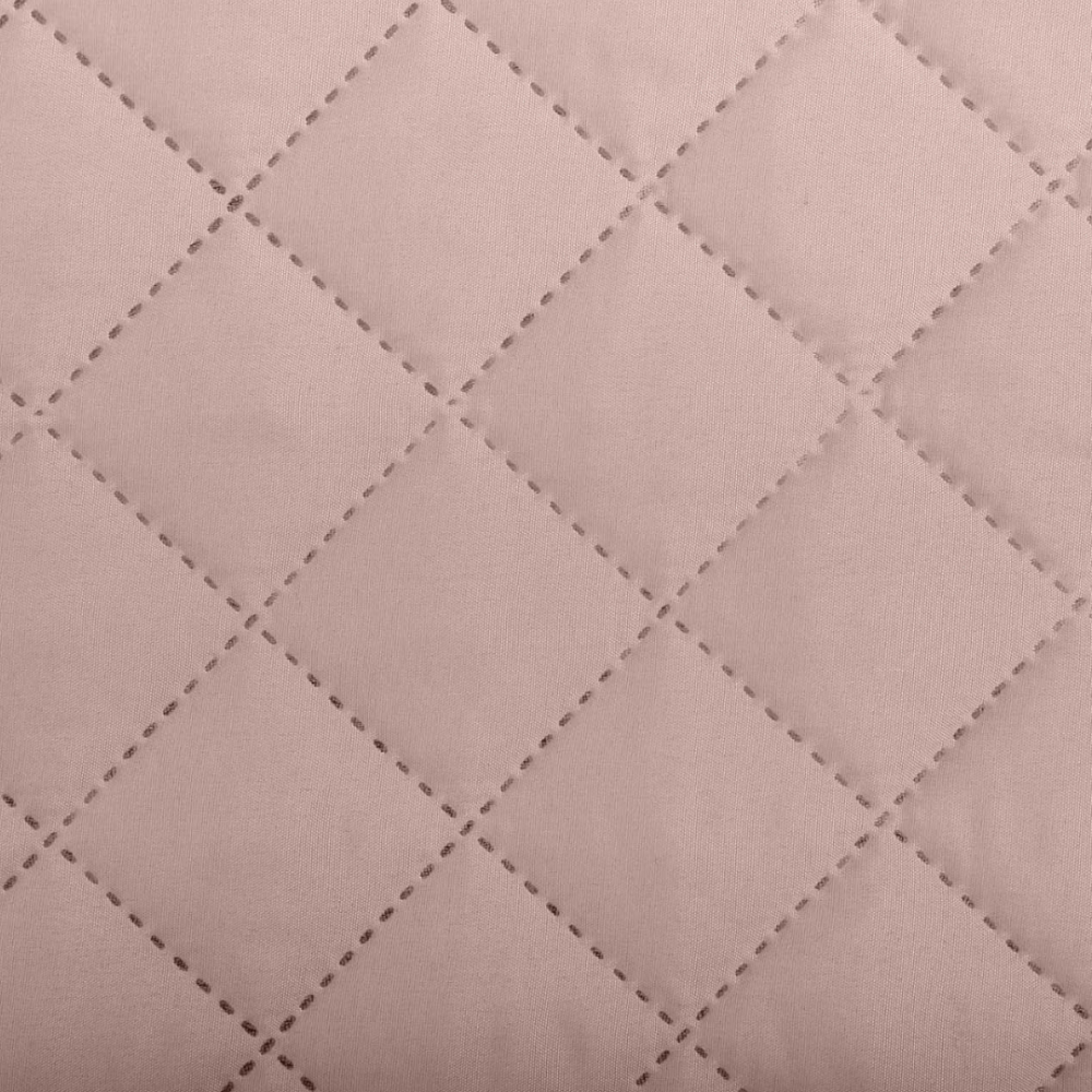 Narzuta „Peach Pink“. Pledy, 215x240 cm. Stylowa dwustronna narzuta na łóżko w brzoskwiniowym różu i szarości, dodająca odrobinę koloru i wyrafinowania do pościeli.