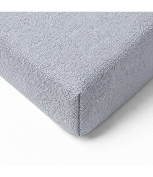 Prześcieradło frotte z gumą „Grey frote“. Prześcieradło z gumką 90x200