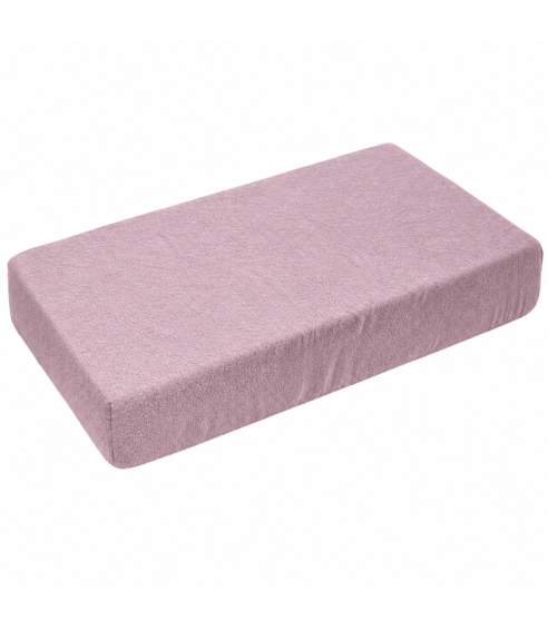 Prześcieradło frotte z gumą „Hushed Rose frote“. Prześcieradło z gumką 90x200
