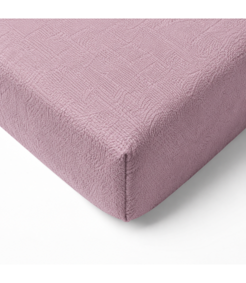 Prześcieradło frotte z gumą „Hushed Rose frote“. Prześcieradło z gumką 90x200