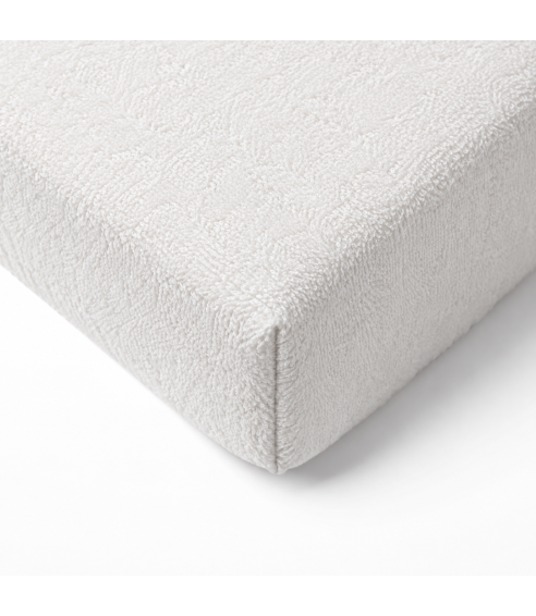 Prześcieradło frotte z gumą „White frote“. Prześcieradło z gumką 90x200