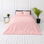 Komplet pościeli z kory „Kora Dusty Rose“. Różowa pościel, 140x200 cm, 150x200 cm, 160x200 cm, 180x200 cm, 200x200 cm, 200x220 cm. Pastelowy różowy komplet pościeli bez wyraźnego wzoru Komplet pościeli z kory „Kora Dusty Rose“. Różowa pościel, 140x200 cm, 150x200 cm, 160x200 cm, 180x200 cm, 200x200 cm, 200x220 cm. Pastelowy różowy komplet pościeli bez wyraźnego wzoru
