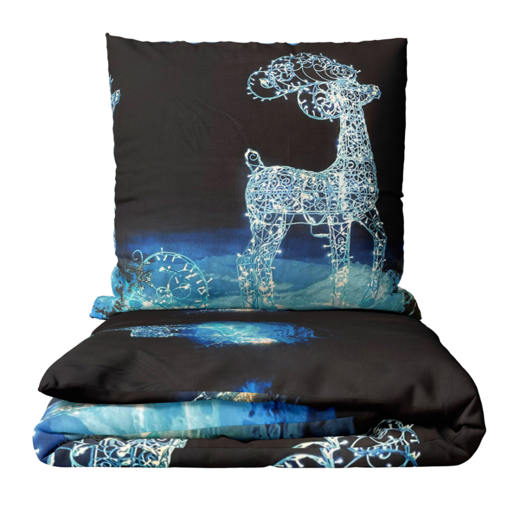 Pościel świąteczna "Reindeer". Komplety pościeli 140x200, 140x200 cm, 150x200 cm, 160x200 cm, 180x200 cm, 200x200 cm, 200x220 cm