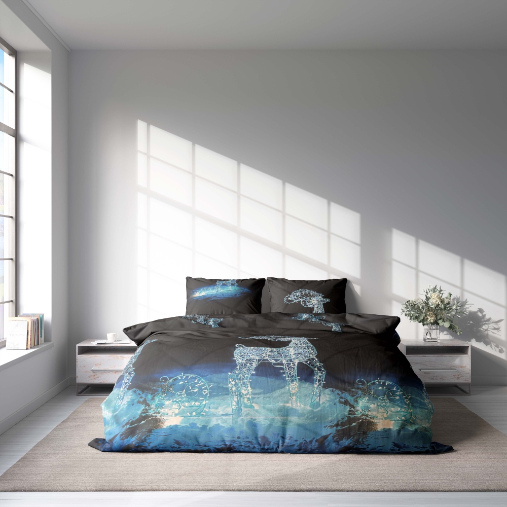 Pościel świąteczna "Reindeer". Komplety pościeli 140x200, 140x200 cm, 150x200 cm, 160x200 cm, 180x200 cm, 200x200 cm, 200x220 cm
