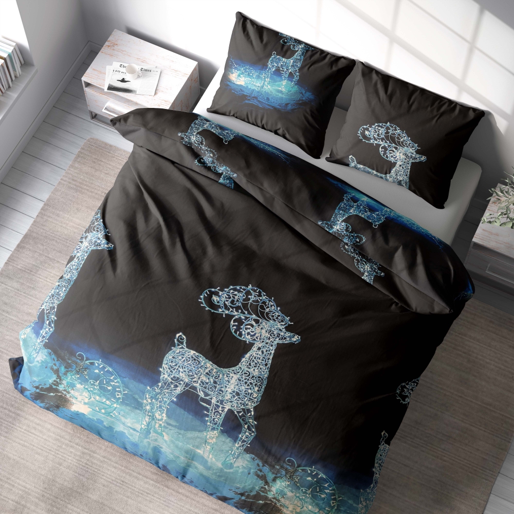 Pościel świąteczna "Reindeer". Komplety pościeli 140x200, 140x200 cm, 150x200 cm, 160x200 cm, 180x200 cm, 200x200 cm, 200x220 cm