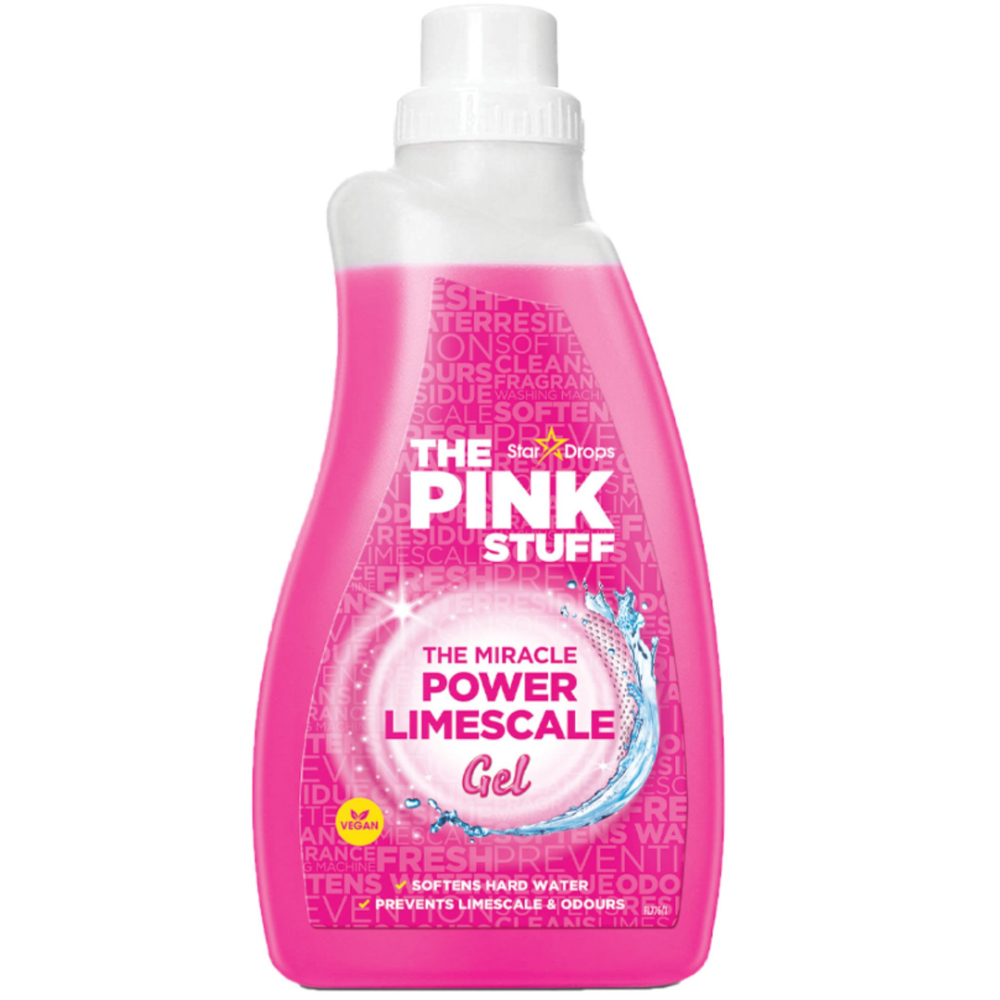 Środek do usuwania kamienia z pralki "Limescale Gel The Pink Stuff". Środki czystości. Środek do czyszczenia wapna, the pink stuff, do usuwania trudnych osadów wapiennych.