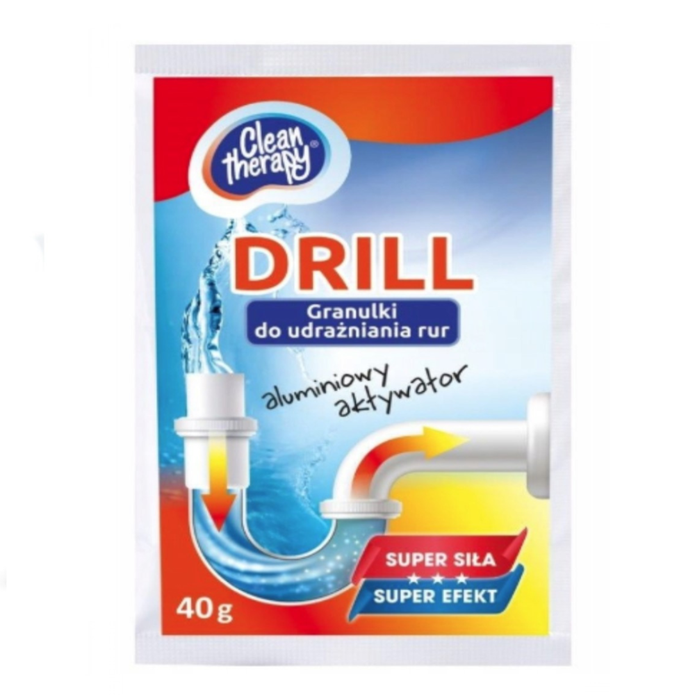 Środek do czyszczenia rur granulki "Clean Therapy pellets". Środki czystości. Clean therapy środek do czyszczenia rur w postaci granulek, skutecznie usuwający zatory i osady w systemach kanalizacyjnych.