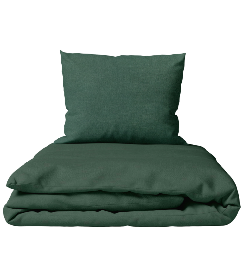 Lniana pościel "Linen Dark Green". Pościel Lniana