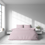Lniana pościel "Linen Rose". Pościel Lniana, 140x200 cm, 200x200 cm, 200x220 cm, 220x240 cm. Minimalistyczny różowy lniany komplet pościeli bez wzorów.