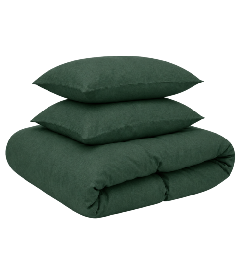 Lniana pościel "Linen Dark Green". Pościel Lniana