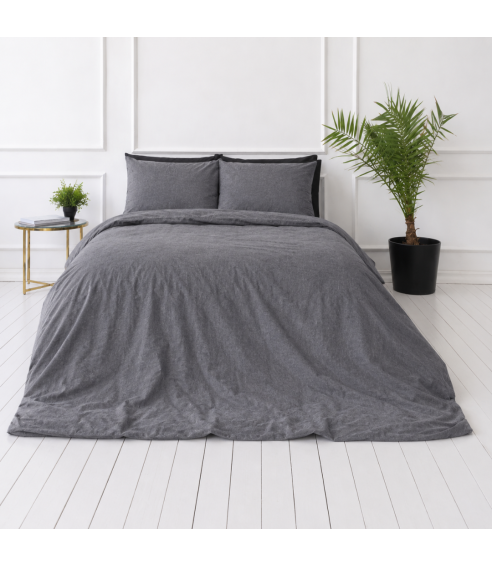 Lniana pościel "Linen Grey oasis". Pościel Lniana